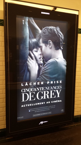 Another pic from the Metro. Not even France is safe from the 50 Shades.